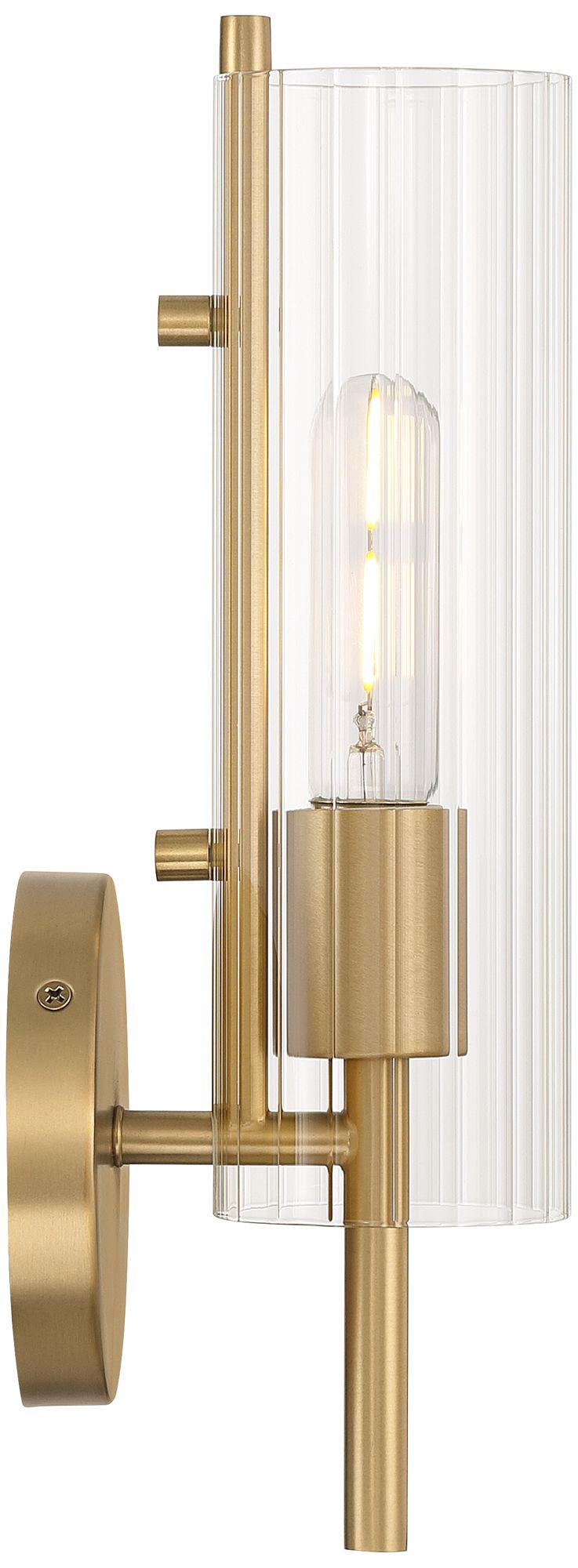 Watch A Video About the Possini Euro Taurus Brushed Champagne Wall Sconce
