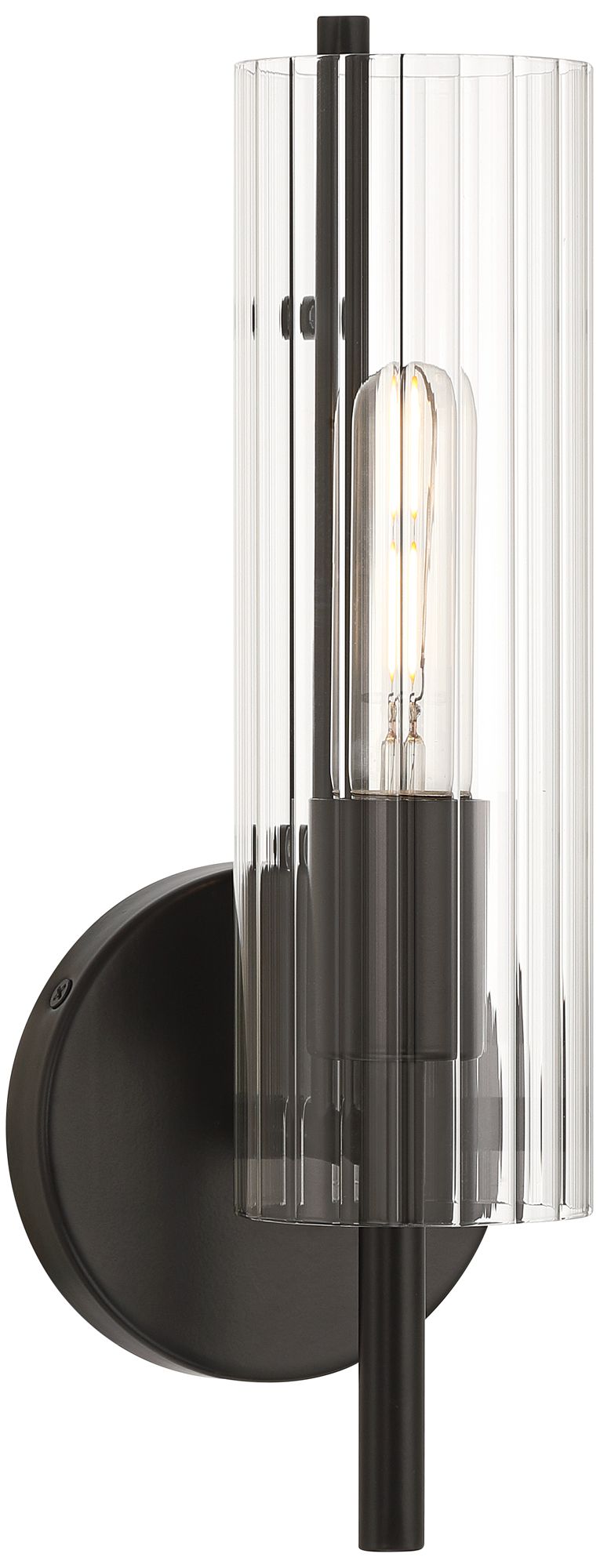 Possini Euro Taurus 13 1/2" High Matte Black Wall Sconce