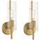 Possini Euro Taurus 13 1/2"H Brushed Champagne Wall Sconce Set of 2