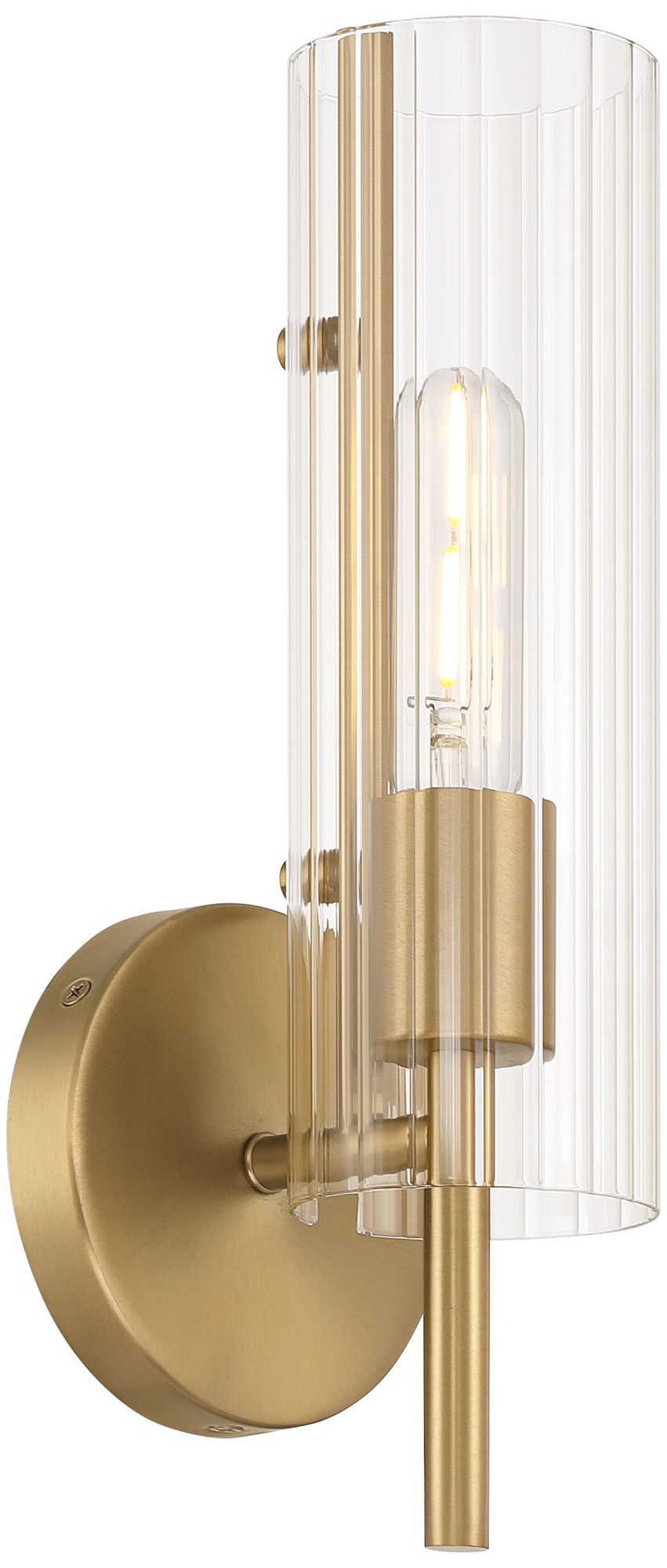 Watch A Video About the Possini Euro Taurus Brushed Champagne Wall Sconce