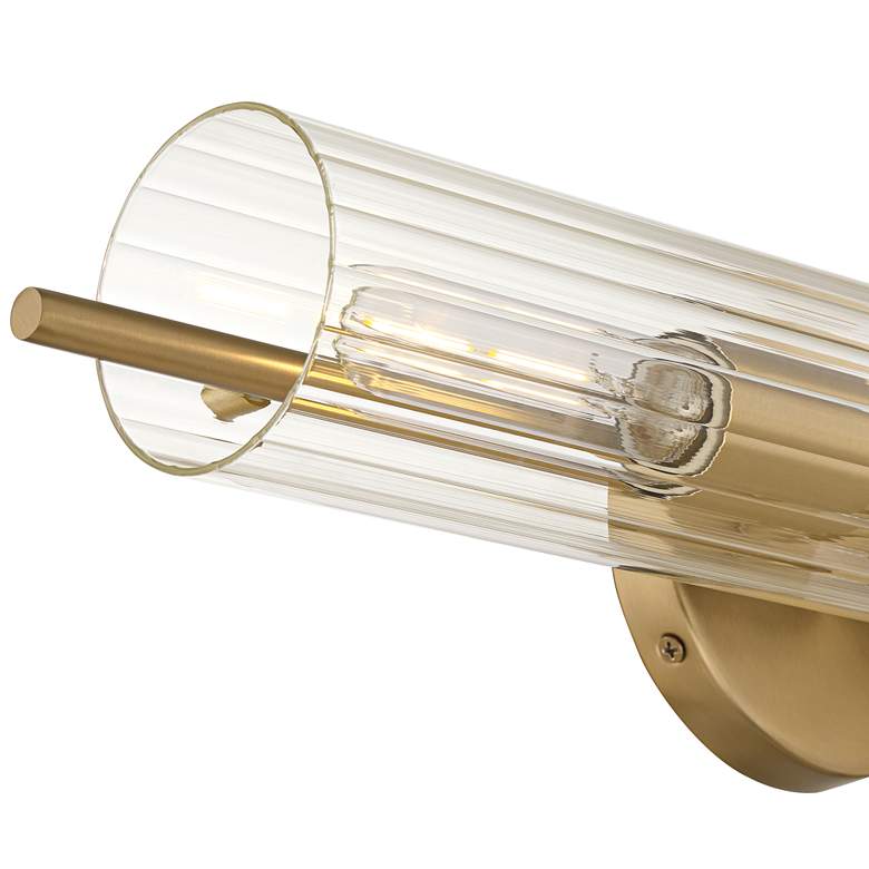 Image 2 Possini Euro Taurus 22" Wide Brushed Champagne 2-Light Bath Light more views