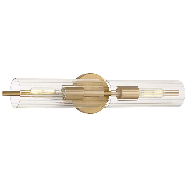 Image 4 Possini Euro Taurus 22" Wide Brushed Champagne 2-Light Bath Light more views