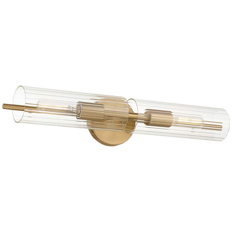 Image 5 Possini Euro Taurus 22" Wide Brushed Champagne 2-Light Bath Light more views