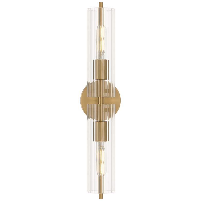 Image 7 Possini Euro Taurus 22" Wide Brushed Champagne 2-Light Bath Light more views