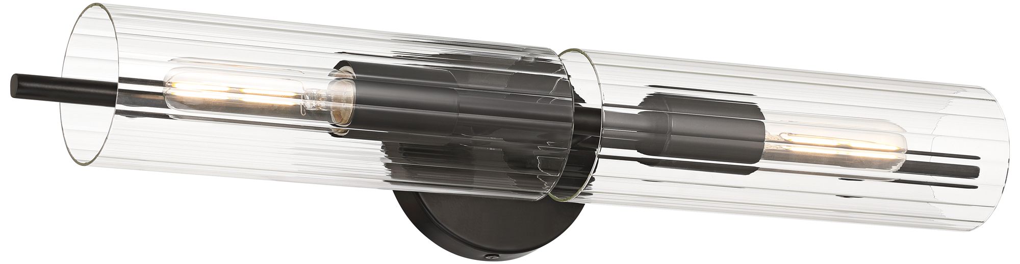 Image 6 Possini Euro Taurus 22" Wide Matte Black 2-Light Bath Light Set of 2 more views