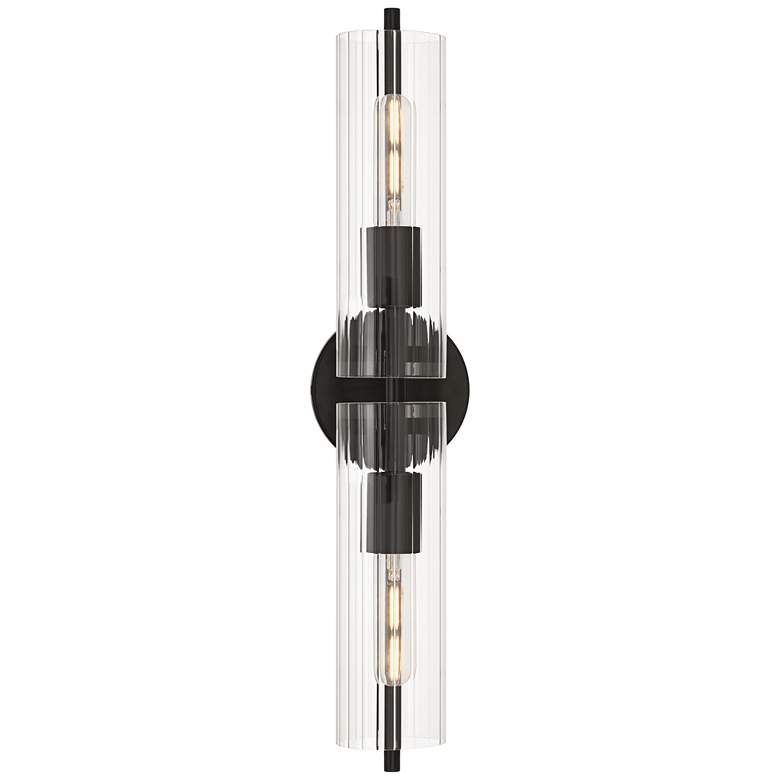 Image 7 Possini Euro Taurus 22" Wide Matte Black 2-Light Bath Light Set of 2 more views