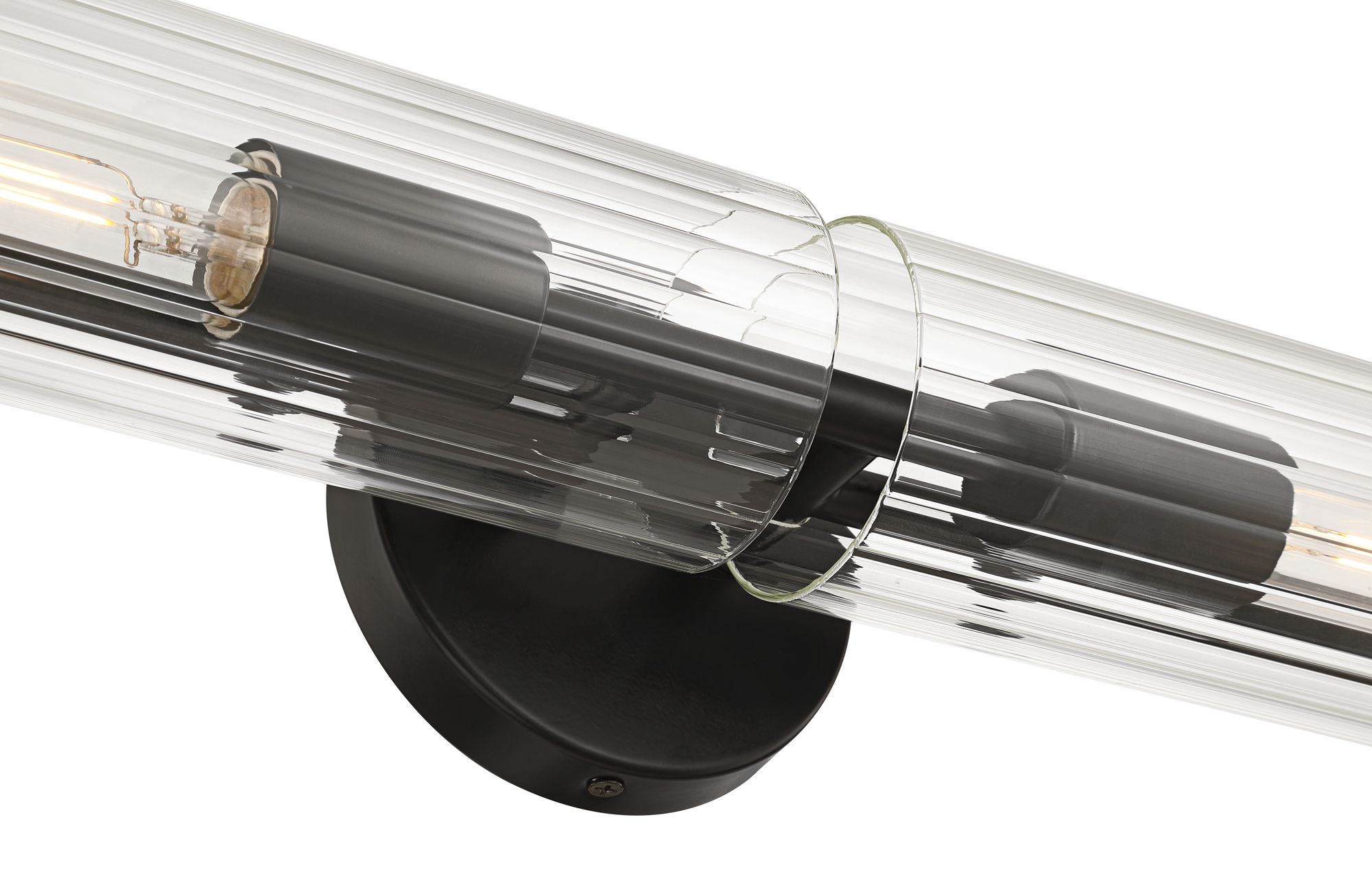 Image 5 Possini Euro Taurus 22" Wide Matte Black 2-Light Bath Light more views