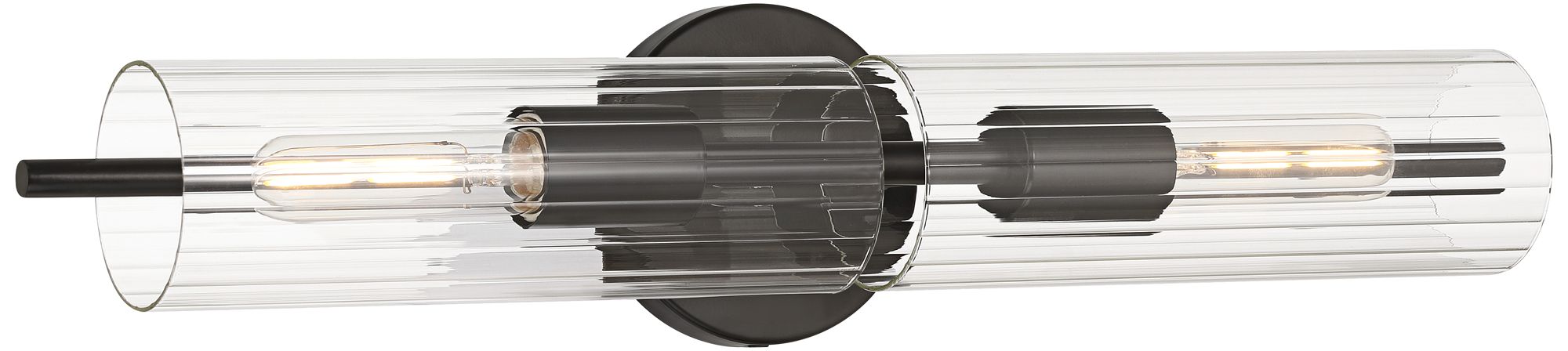 Image 6 Possini Euro Taurus 22" Wide Matte Black 2-Light Bath Light more views