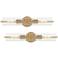 Possini Euro Taurus 22"W Brushed Champagne 2-Light Bath Light Set of 2