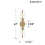 Possini Euro Taurus 22"W Brushed Champagne 2-Light Bath Light Set of 2