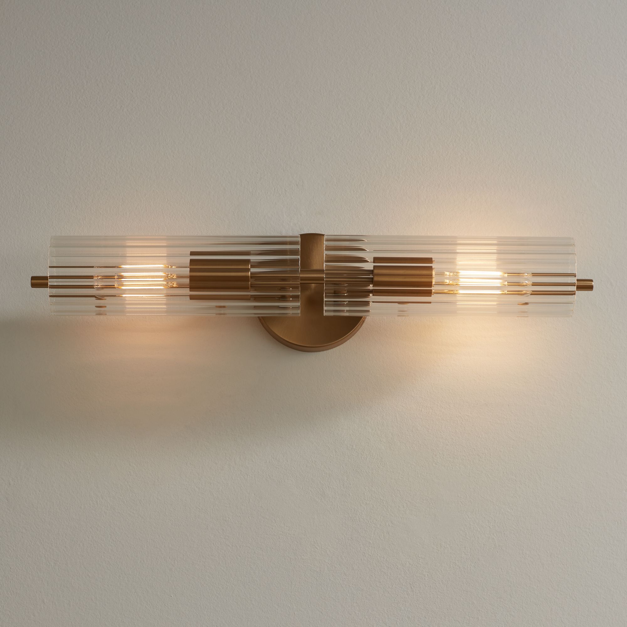 Watch A Video About the Possini Euro Taurus Brushed Champagne 2 Light Bath Light