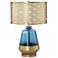 Possini Euro Taurus 26" High Cobalt Blue and Gold Table Lamp