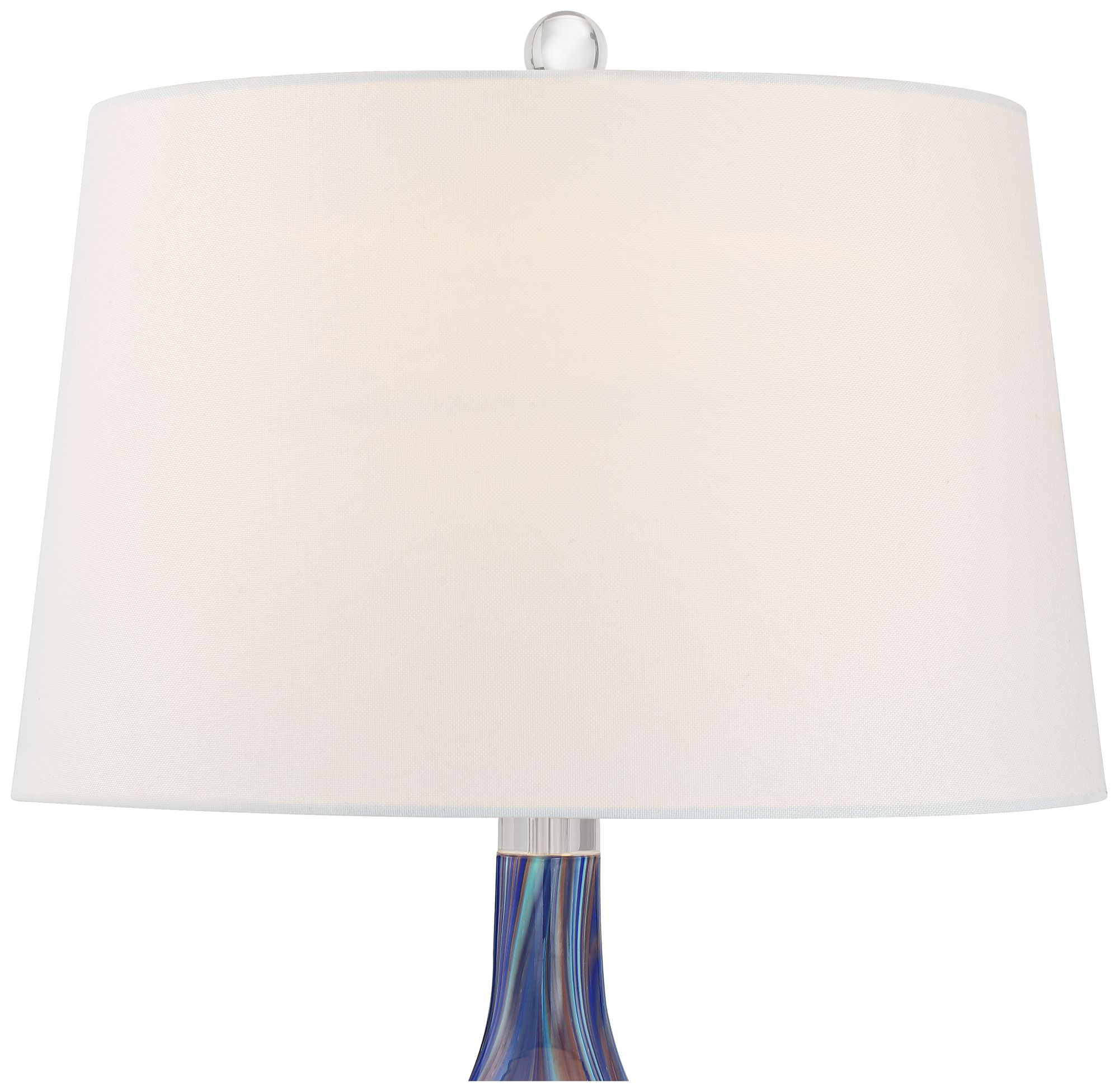 Image 3 Possini Euro Taylor 29" Blue Table Lamp with Square Black Marble Riser more views
