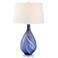 Possini Euro Taylor 29" Modern Blue Art Glass Table Lamp