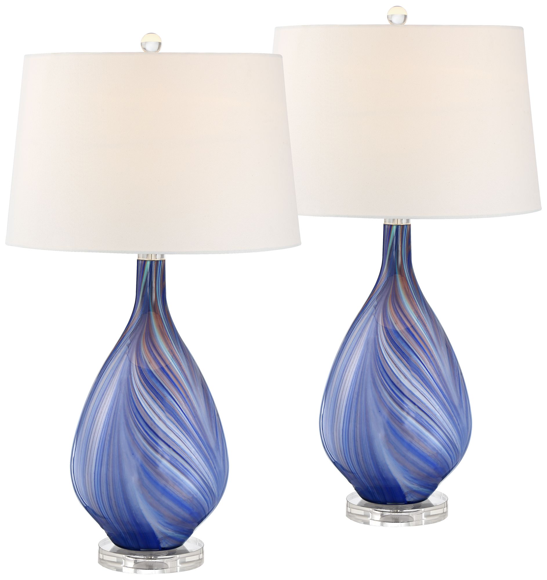 Contemporary blown glass table sales lamps