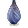 Possini Euro Taylor 29" Modern Blue Art Glass Table Lamps Set of 2
