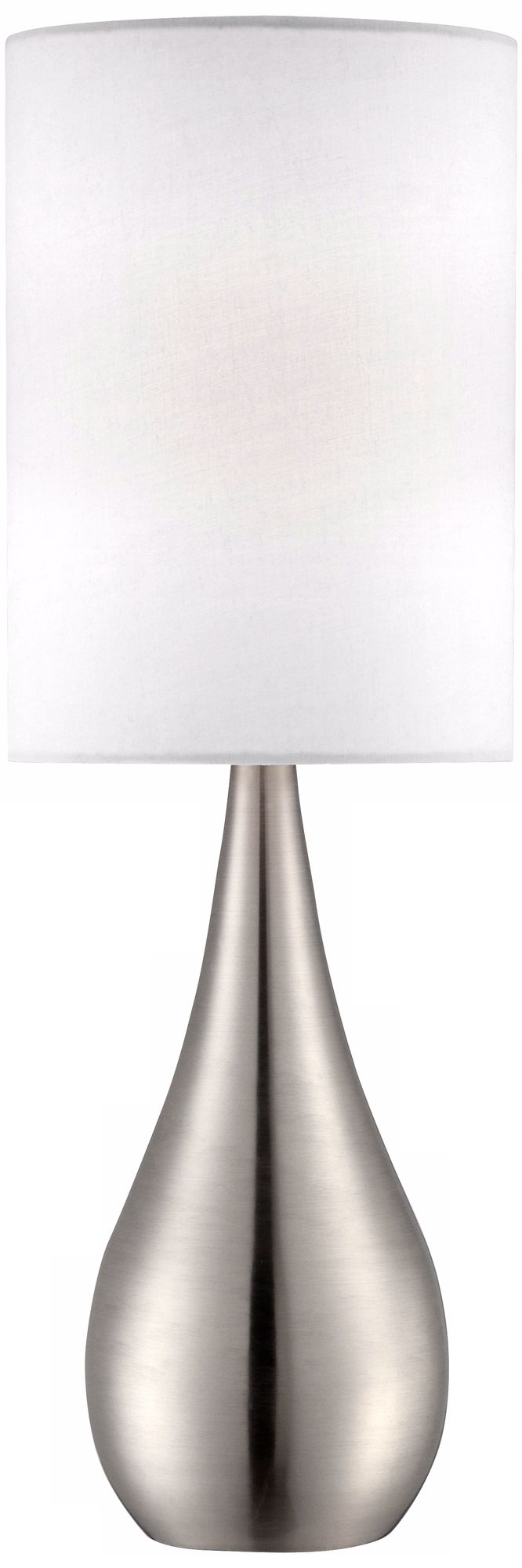 Image 3 Possini Euro Teardrop 21" High Modern Brushed Nickel Table Lamp