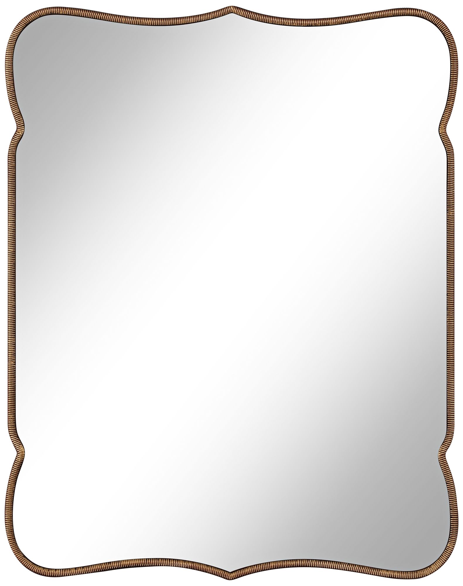 Image 2 Possini Euro Teddy 28 x 36 Blackened Gold Distressed Wall Mirror