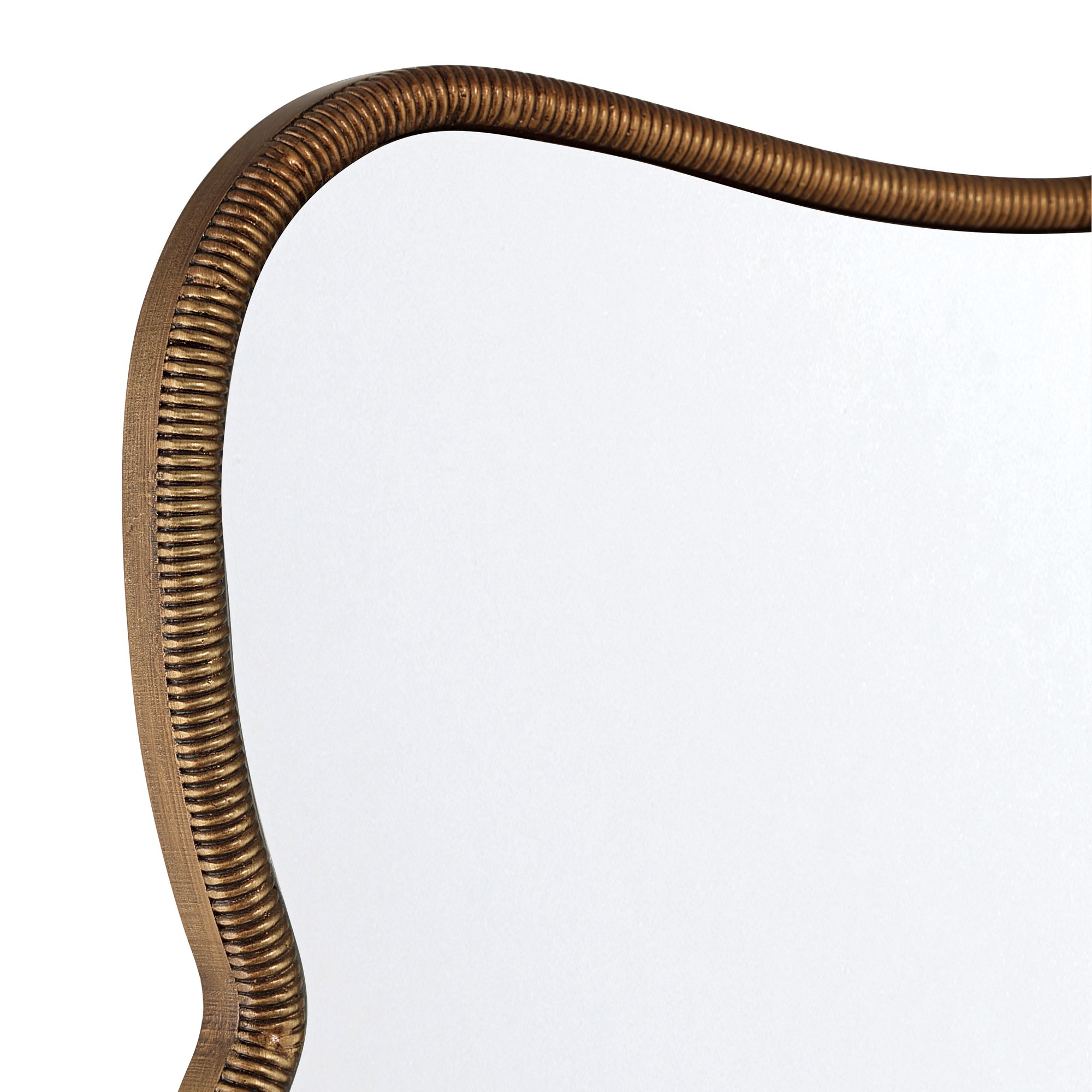 Image 3 Possini Euro Teddy 28 x 36 Blackened Gold Distressed Wall Mirror more views