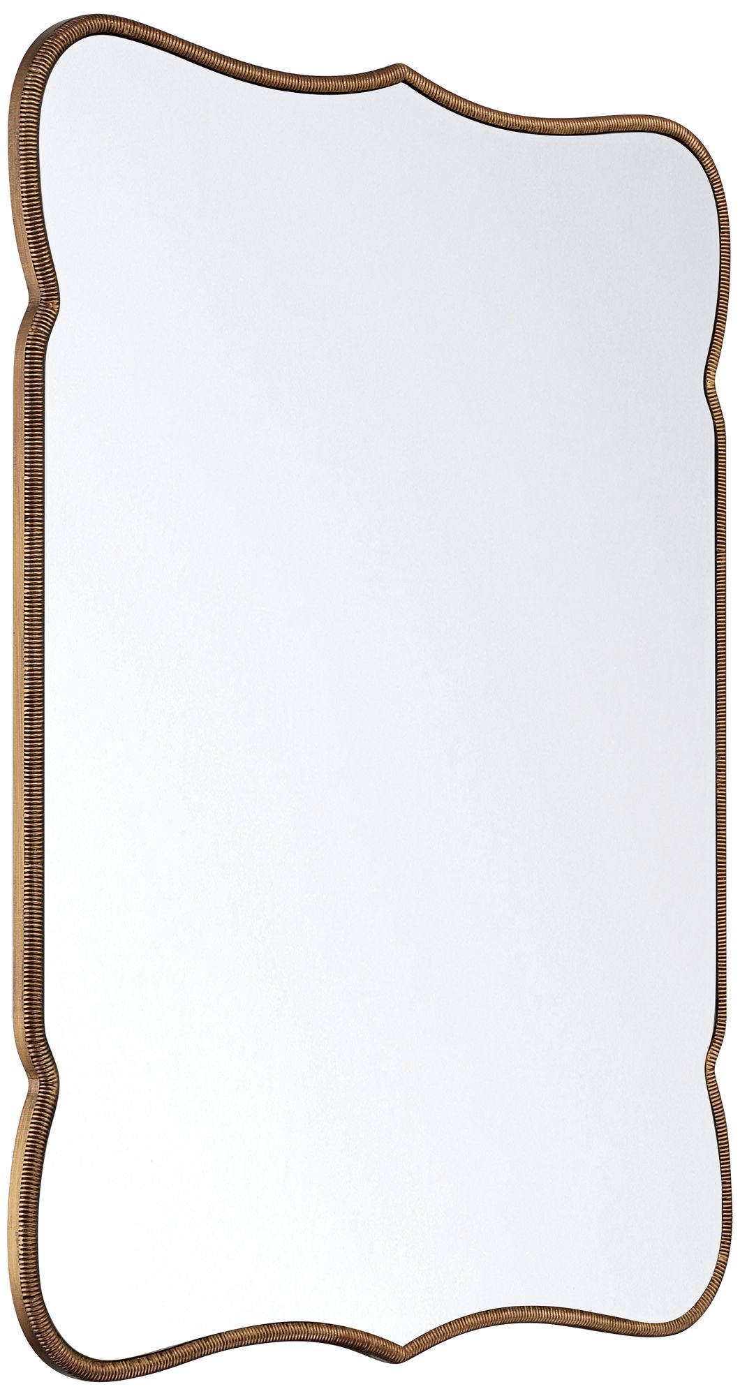 Image 5 Possini Euro Teddy 28 x 36 Blackened Gold Distressed Wall Mirror more views