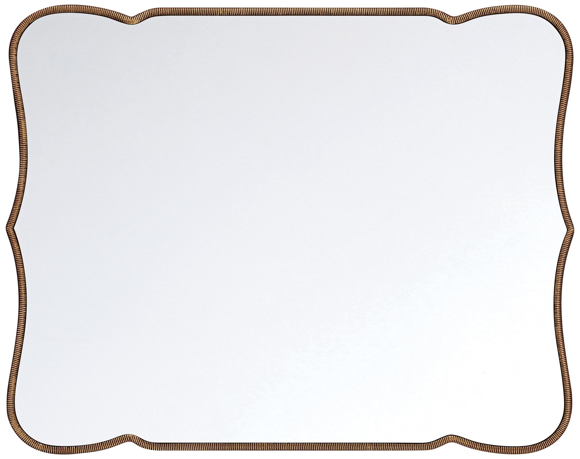 Image 6 Possini Euro Teddy 28 x 36 Blackened Gold Distressed Wall Mirror more views
