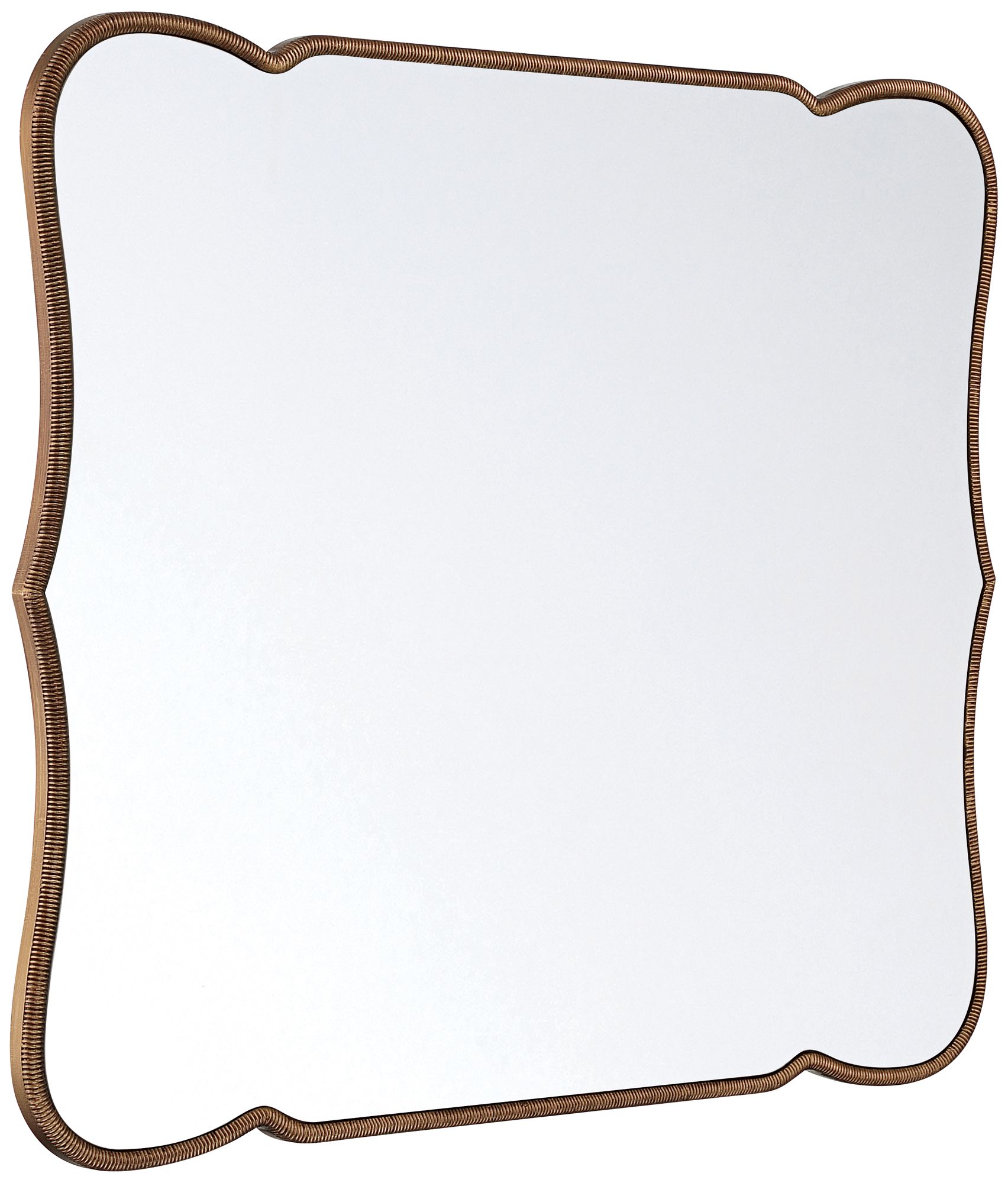 Image 7 Possini Euro Teddy 28 x 36 Blackened Gold Distressed Wall Mirror more views