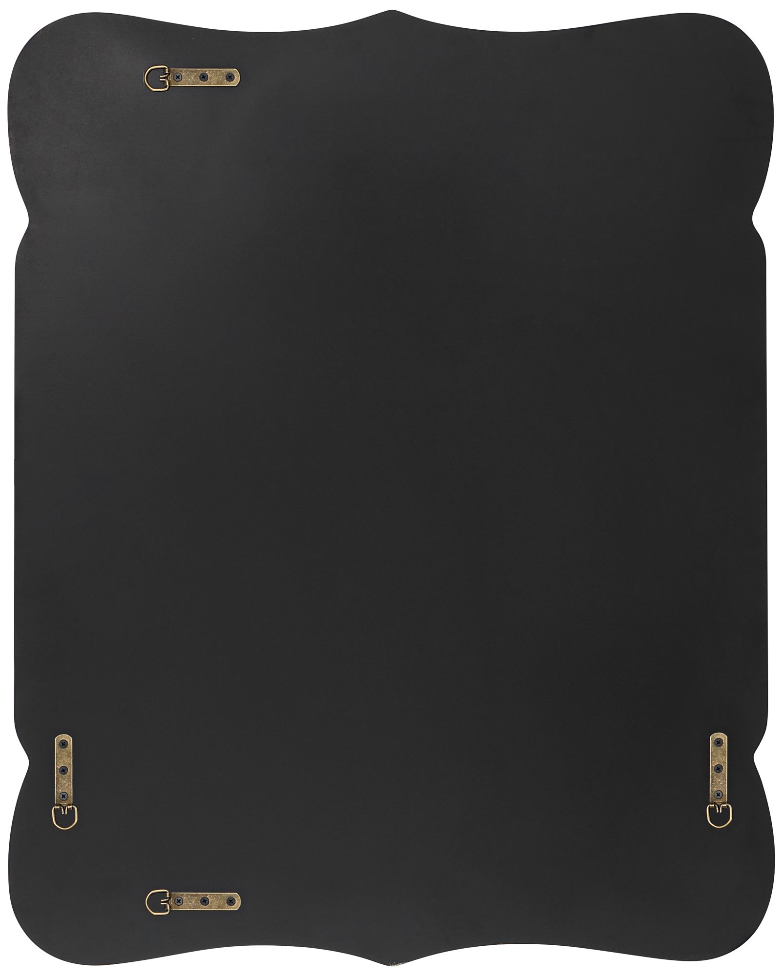 Possini Euro Teddy 28 x 36 Blackened Gold Distressed Wall Mirror
