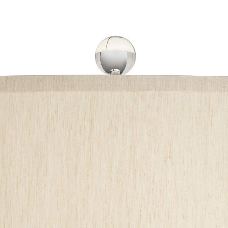 Image 3 Possini Euro Teresa 31 inch Teal Drip Ceramic Table Lamp with Dimmer more views