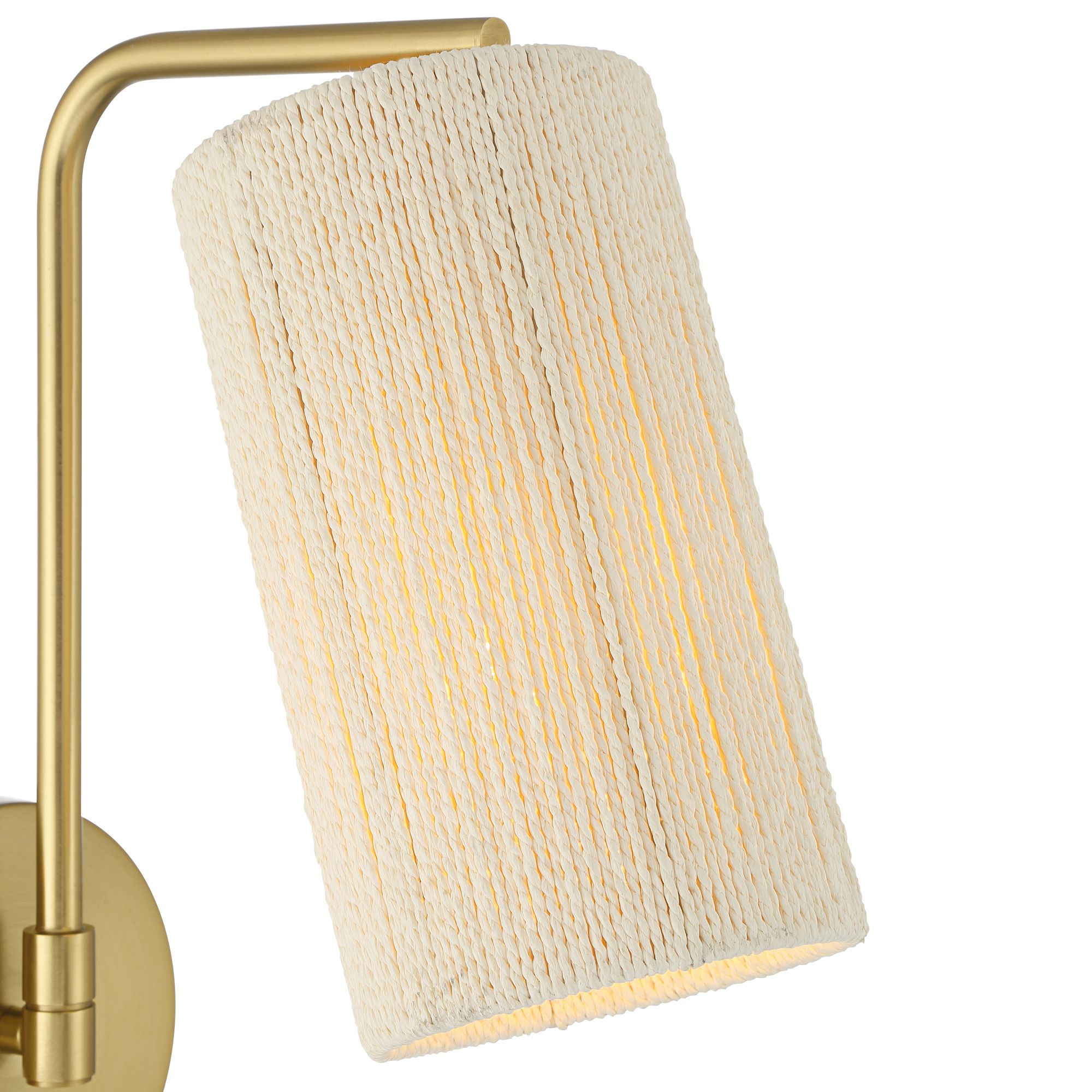 Image 3 Possini Euro Tertia 13 1/2" Antique Brass Swing-Arm Plug-In Wall Lamp more views