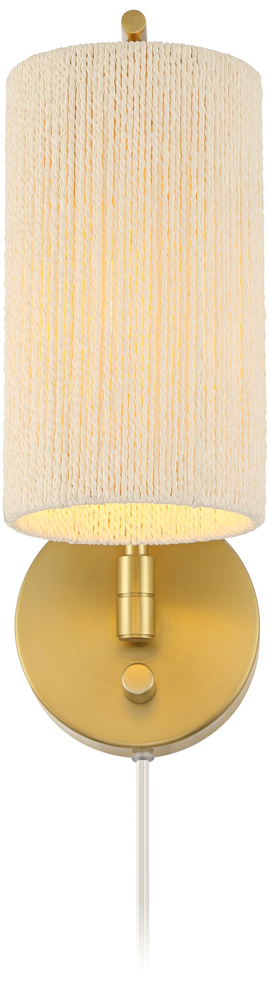 Image 5 Possini Euro Tertia 13 1/2" Antique Brass Swing-Arm Plug-In Wall Lamp more views