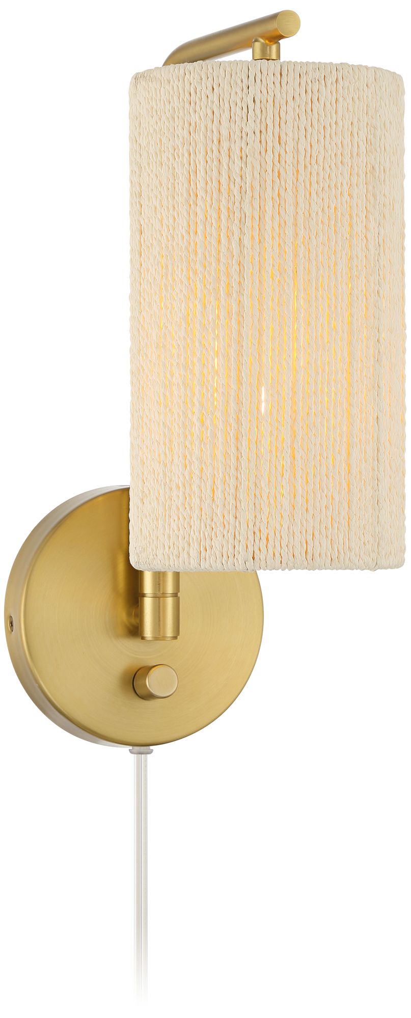 Image 6 Possini Euro Tertia 13 1/2" Antique Brass Swing-Arm Plug-In Wall Lamp more views