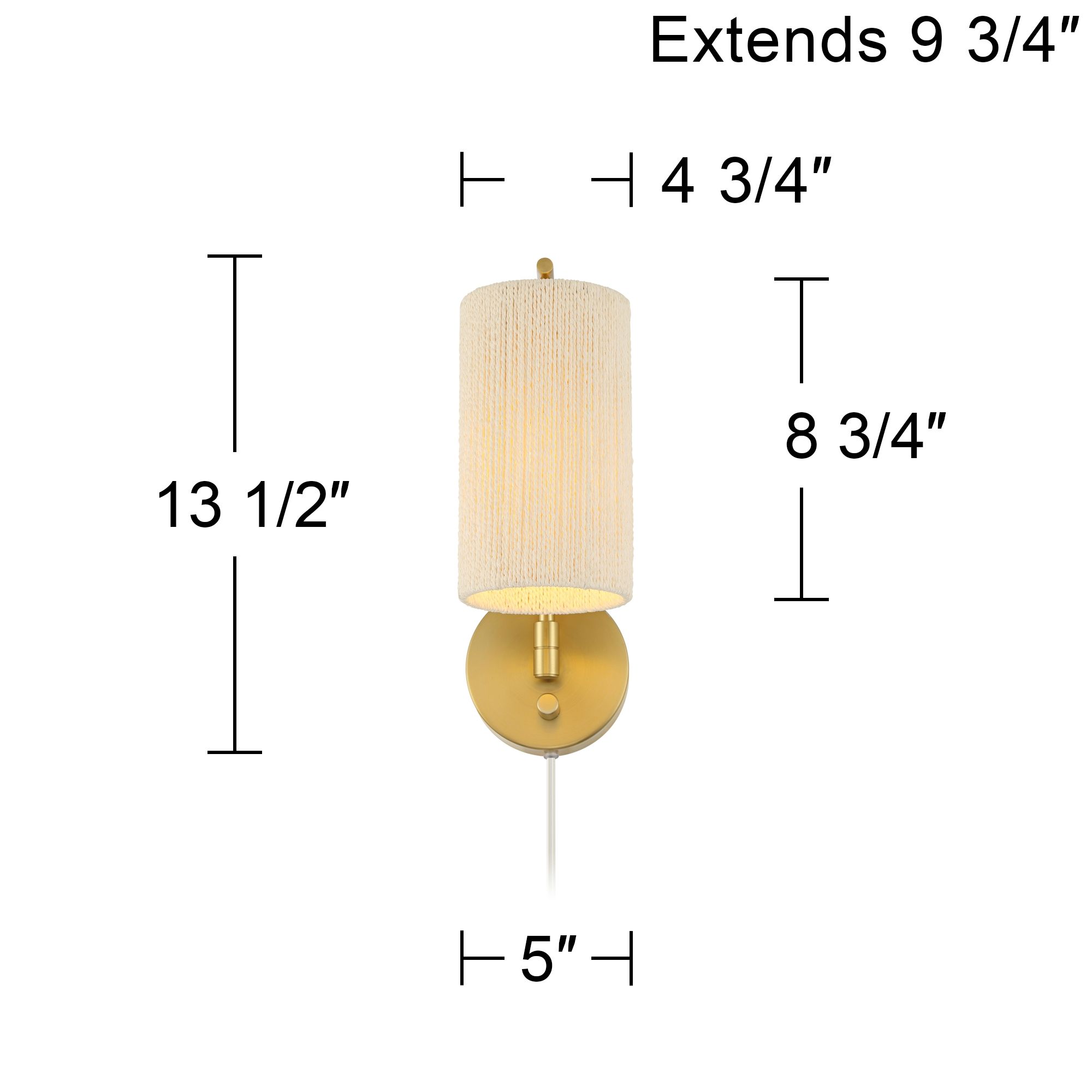 Possini Euro Tertia 13 1/2" Antique Brass Swing-Arm Plug-In Wall Lamp