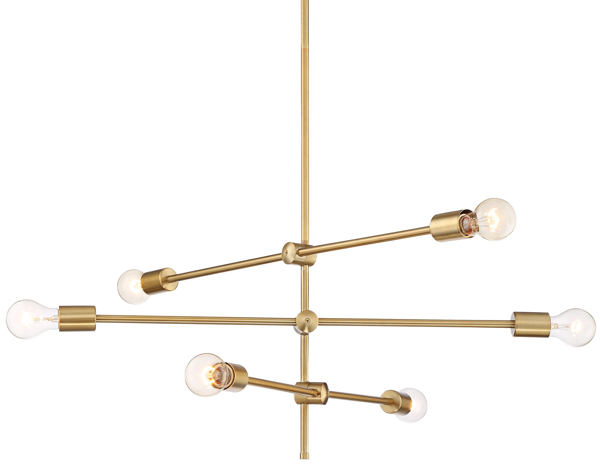 Possini Euro Tessler 29 1/2"W Brass 6-Light Sputnik Pendant