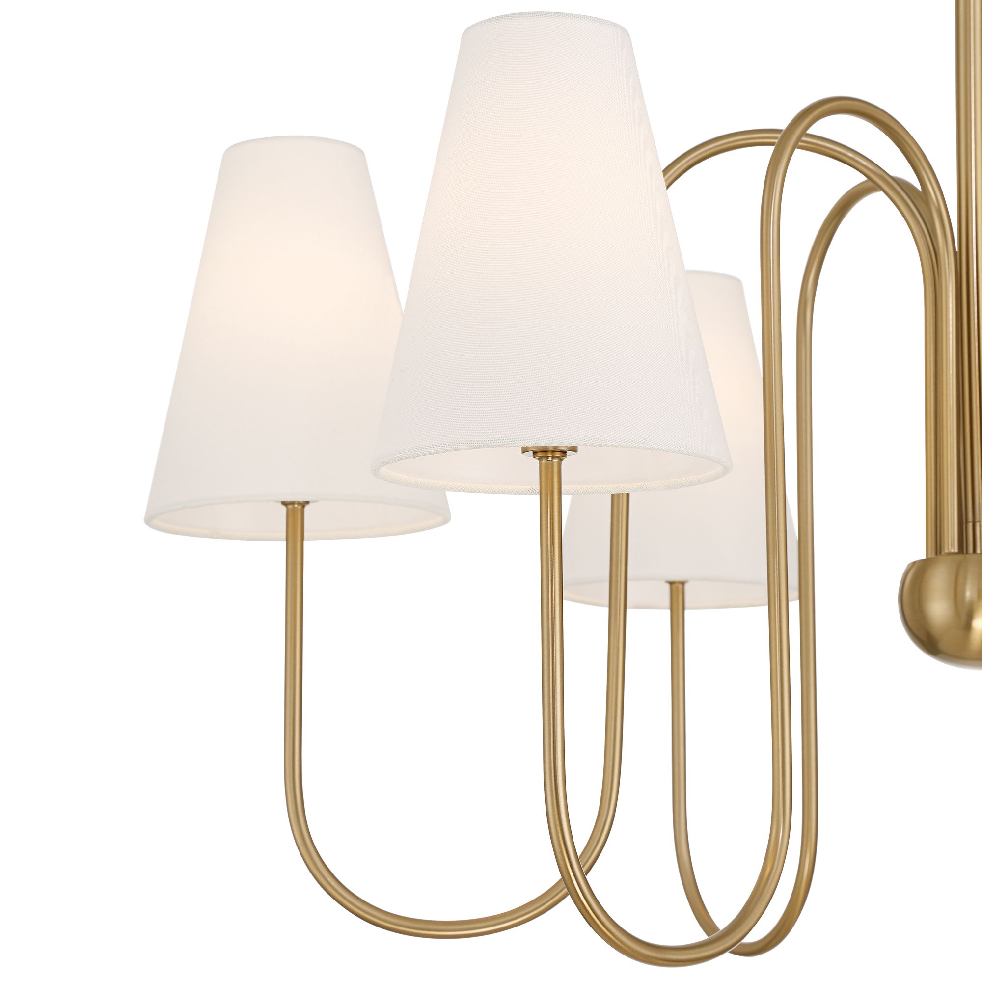 Image 3 Possini Euro Theda 32" Wide Soft Gold 6-Light Shade Chandelier more views