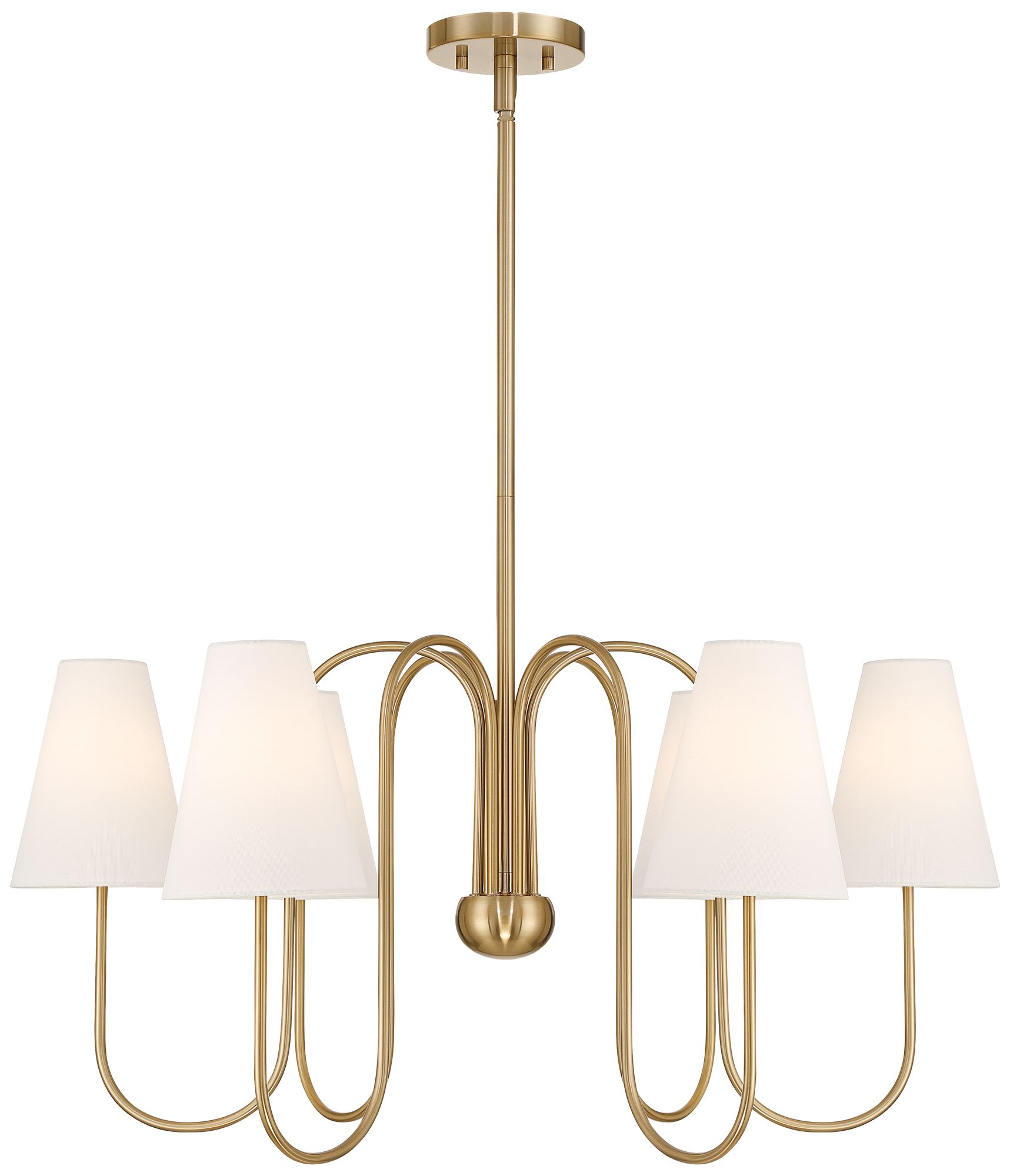 Image 6 Possini Euro Theda 32" Wide Soft Gold 6-Light Shade Chandelier more views
