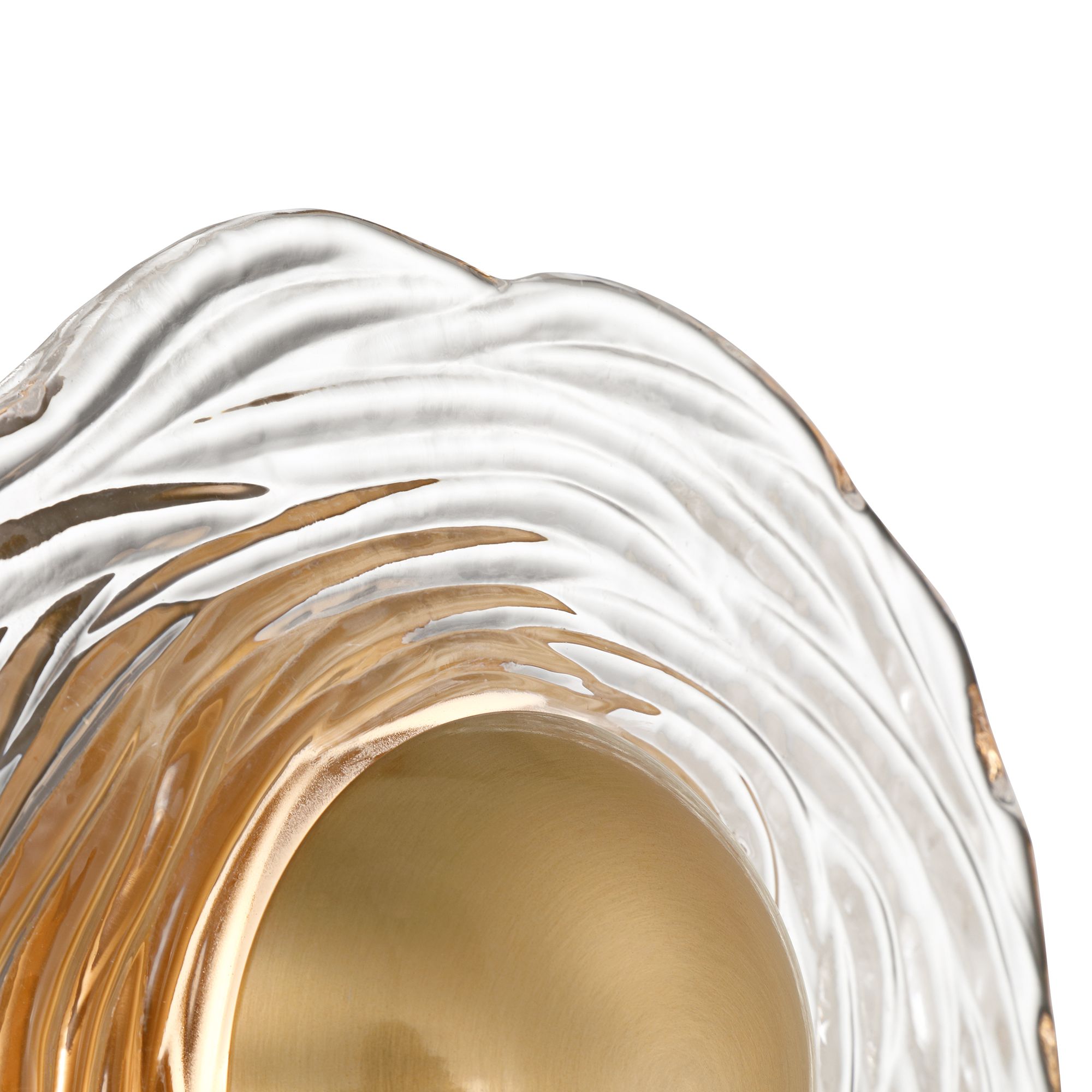 Image 2 Possini Euro Theodora 8" High Soft Gold and Glass LED Wall Sconce more views