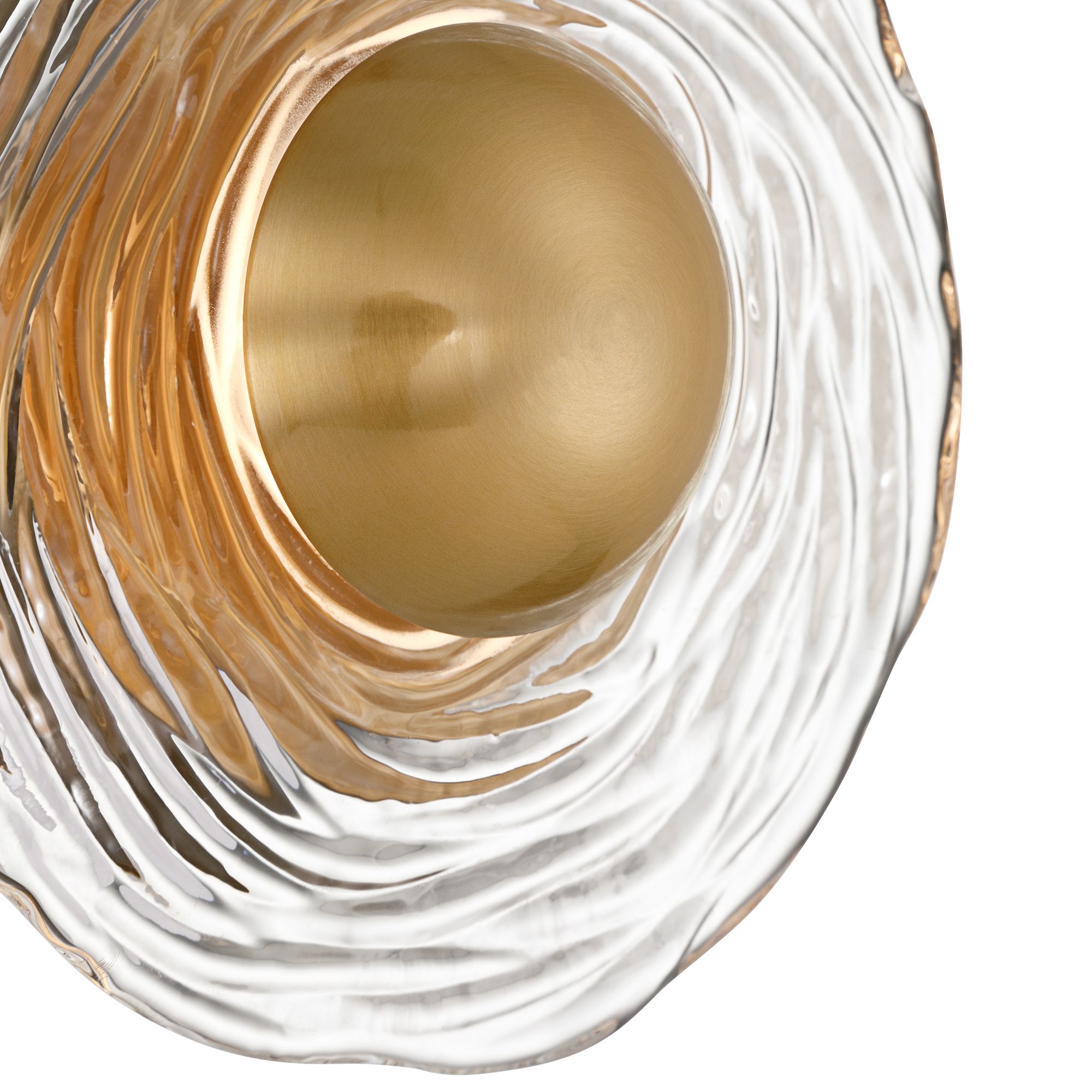 Image 3 Possini Euro Theodora 8" High Soft Gold and Glass LED Wall Sconce more views