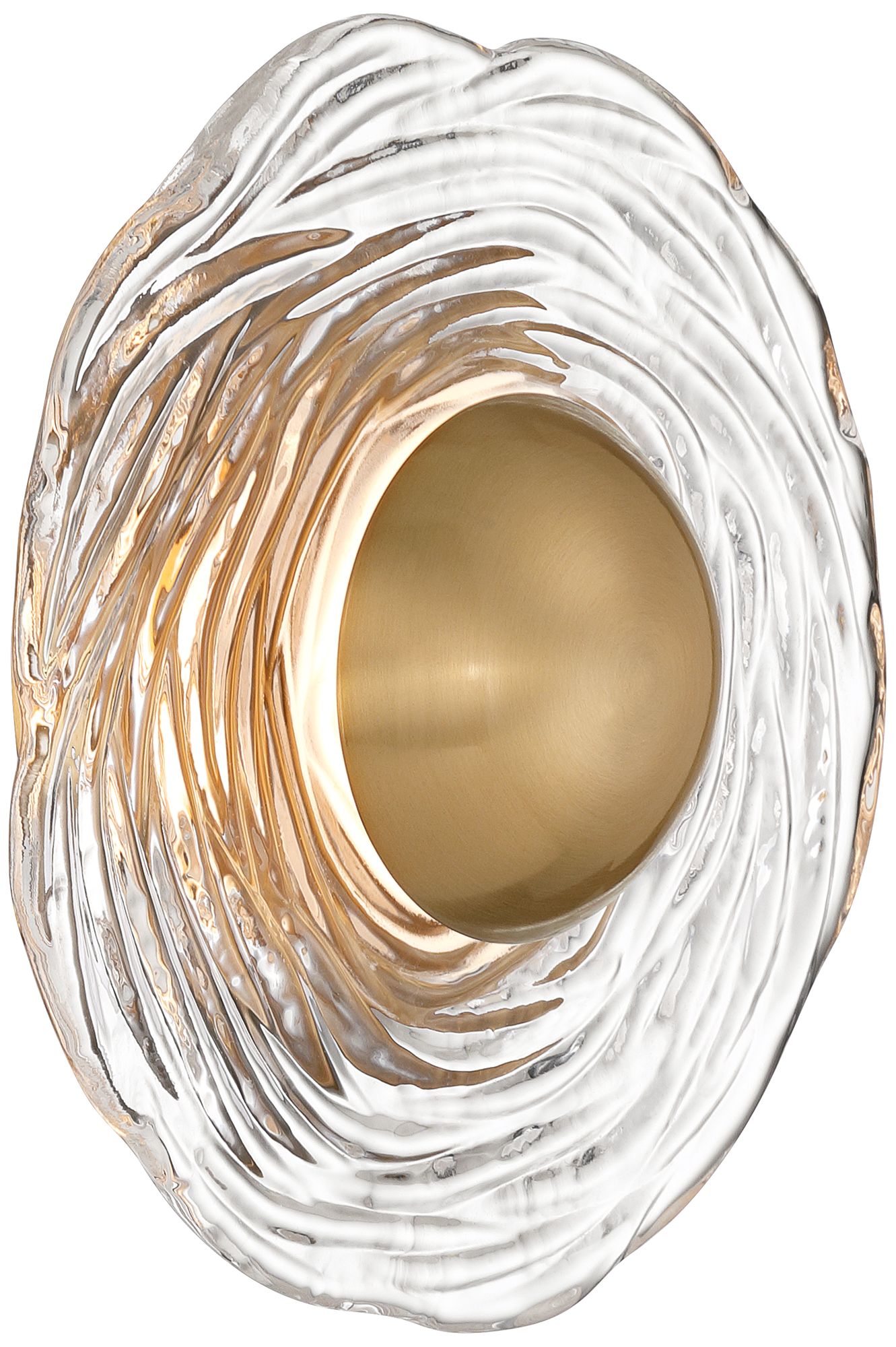 Image 4 Possini Euro Theodora 8" High Soft Gold and Glass LED Wall Sconce more views