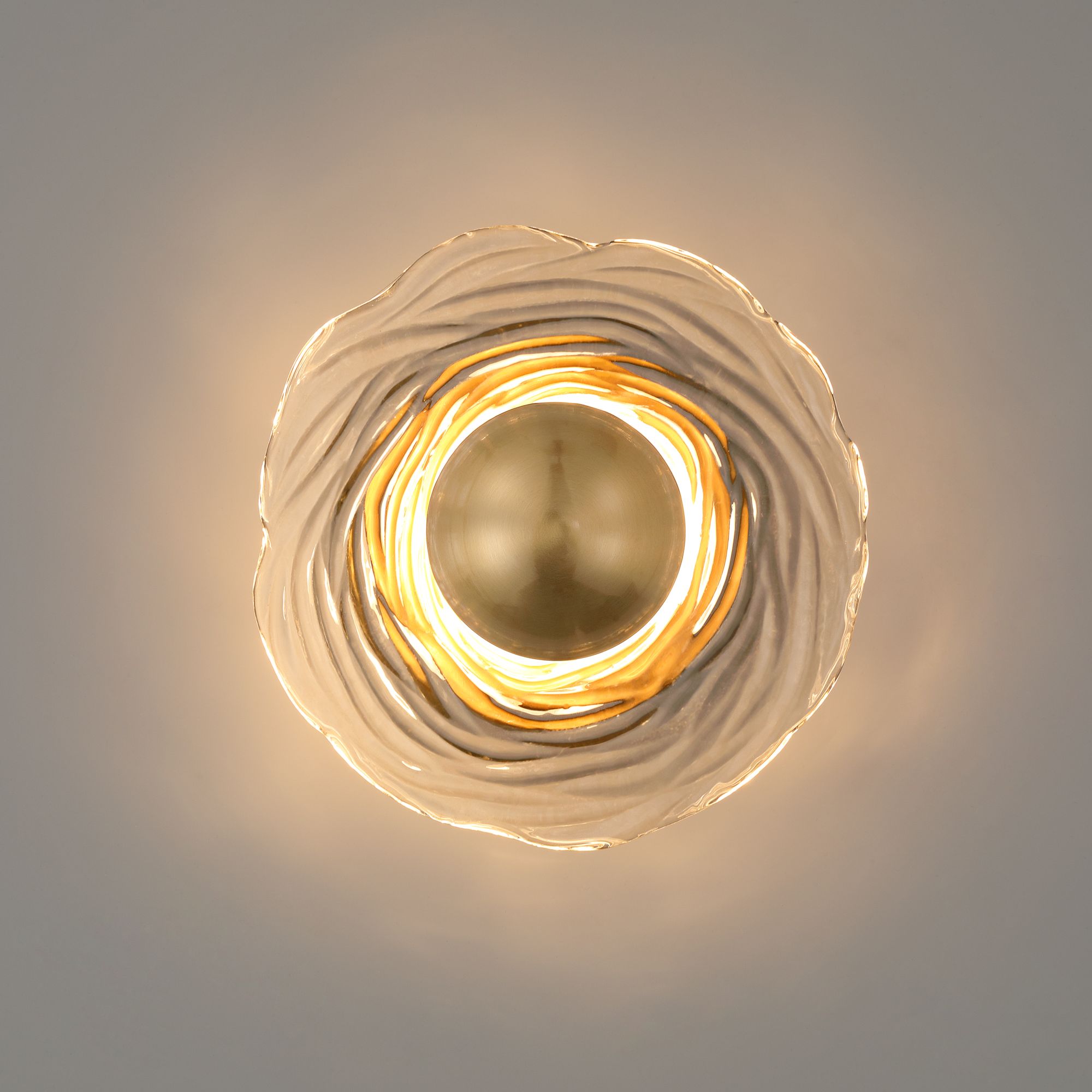 Image 7 Possini Euro Theodora 8" High Soft Gold and Glass LED Wall Sconce more views