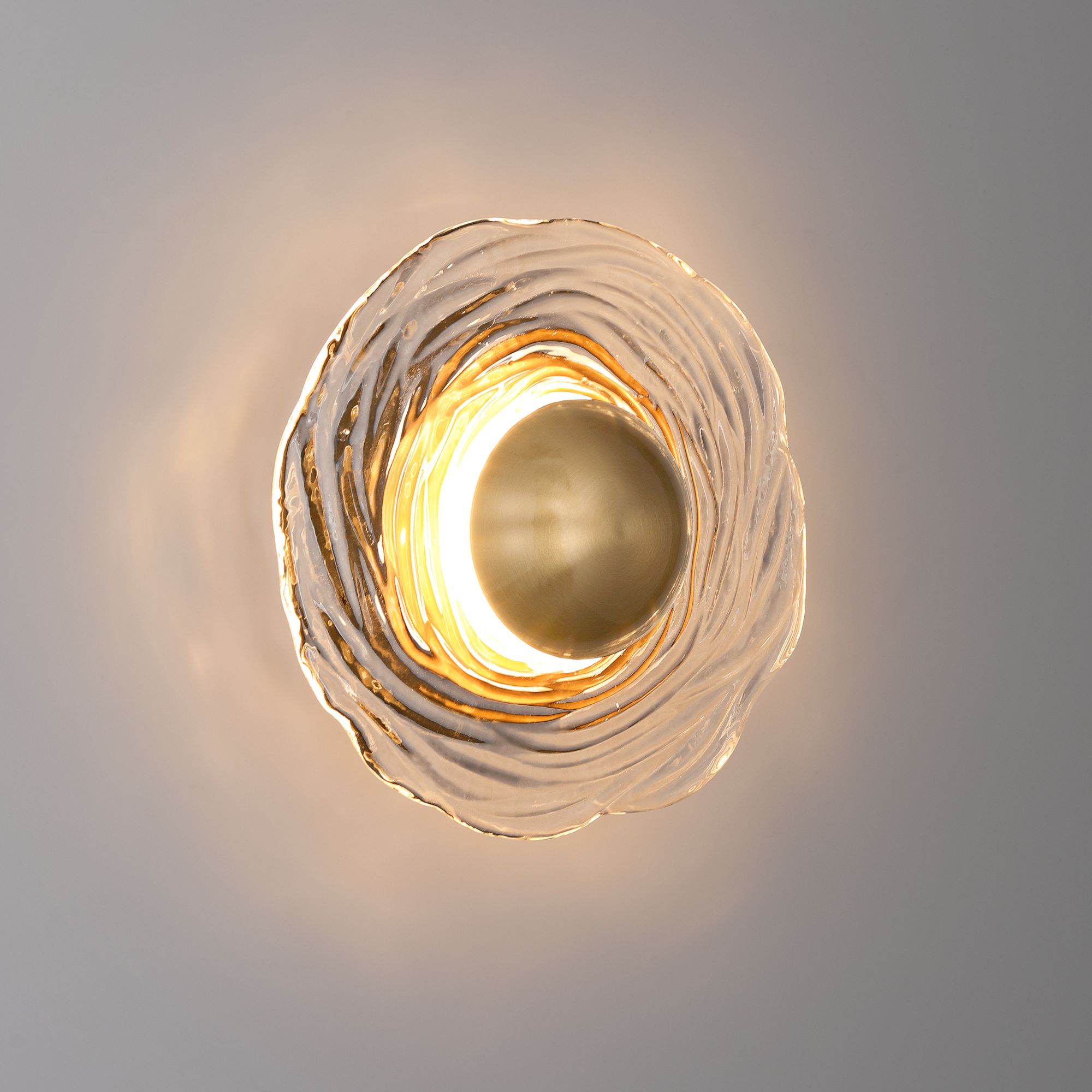 Possini Euro Theodora 8" High Soft Gold and Glass LED Wall Sconce