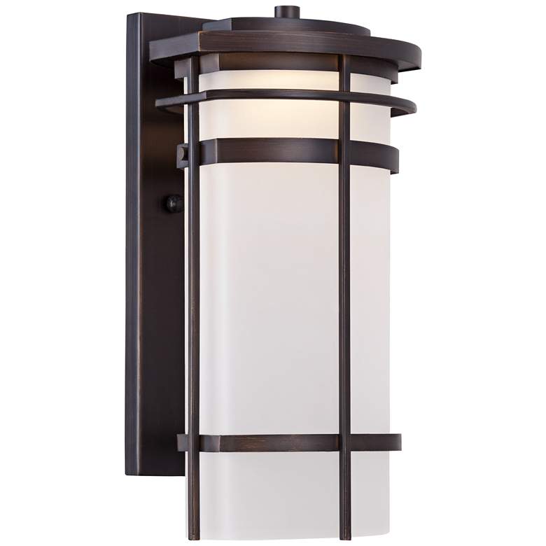 Image 2 Possini Euro Theola 12 3/4 inch High Bronze Outdoor LED Wall Light