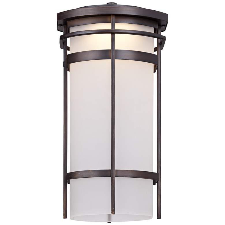 Image 3 Possini Euro Theola 12 3/4" High Bronze Outdoor LED Wall Light more views