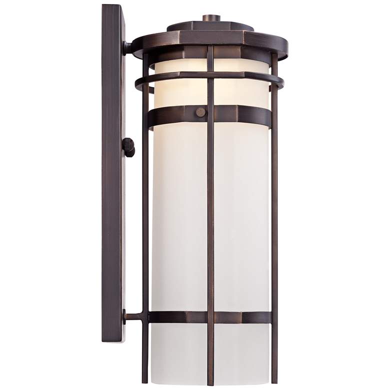 Possini Euro Theola 12 3/4&quot; High Bronze Outdoor LED Wall Light more views