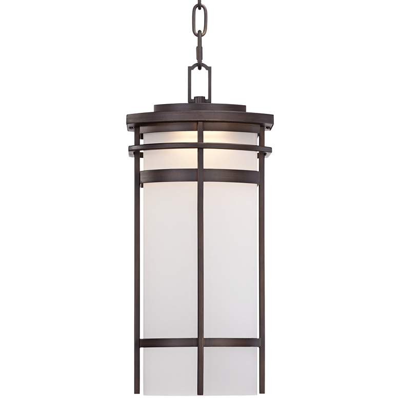 Image 1 Possini Euro Theola 16 1/4" High Bronze LED Outdoor Hanging Light