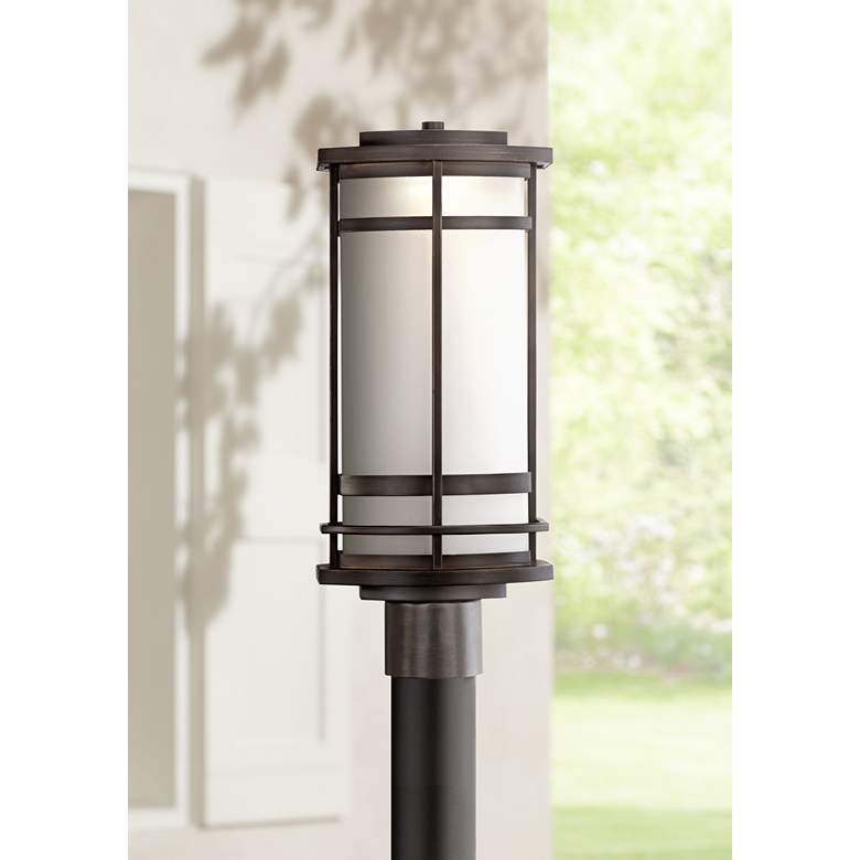 Image 1 Possini Euro Theola 19" High Bronze LED Post Light