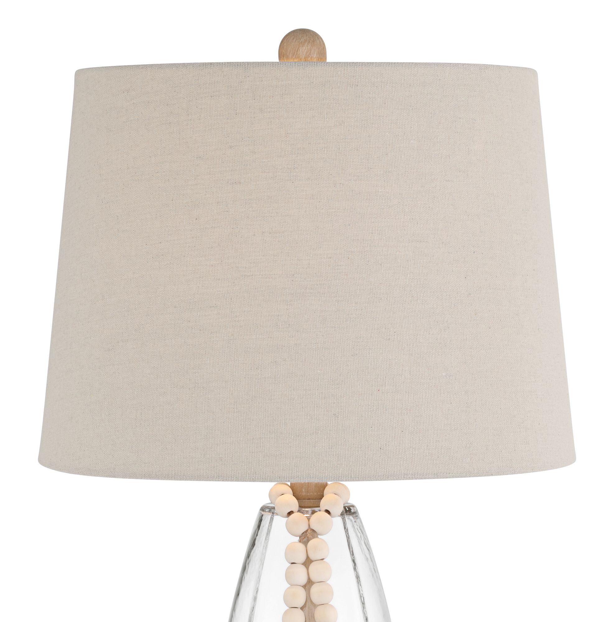 Image 3 Possini Euro Tibet 27" High Clear Glass Table Lamps Set of 2 more views
