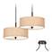 Possini Euro Tiger Bronze Cream Drum 2-Light Pendant