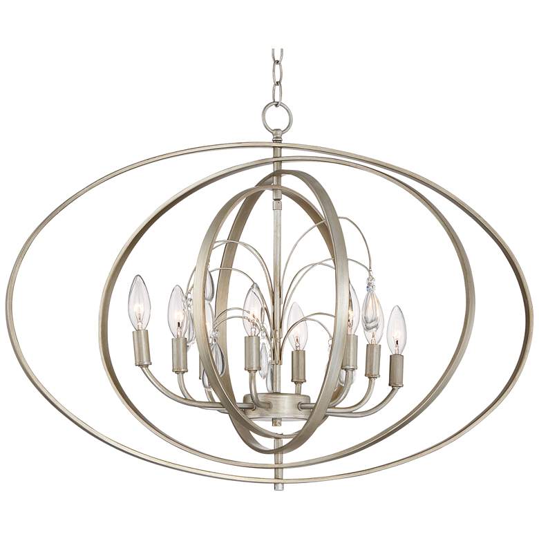 Image 3 Possini Euro Tiller 31 1/2 inch Wide Satin Silver Pendant Light