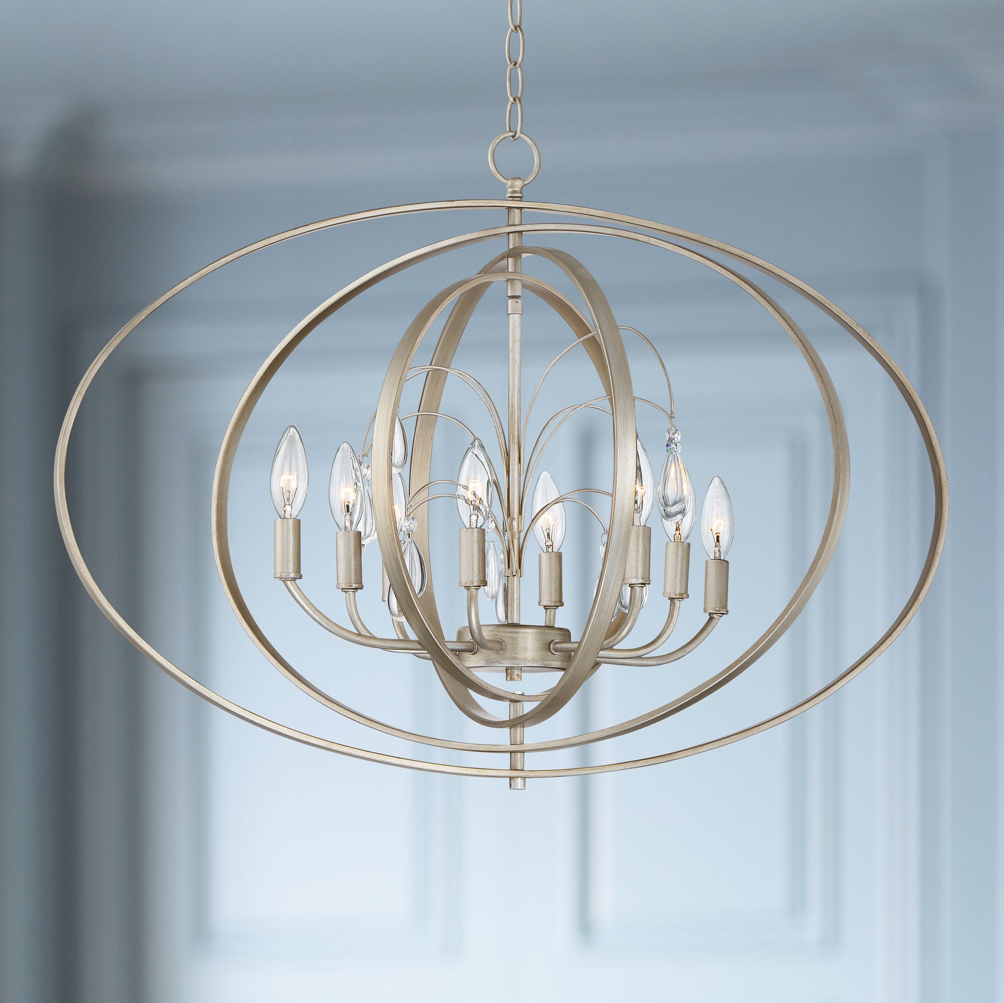 giant orb chandelier