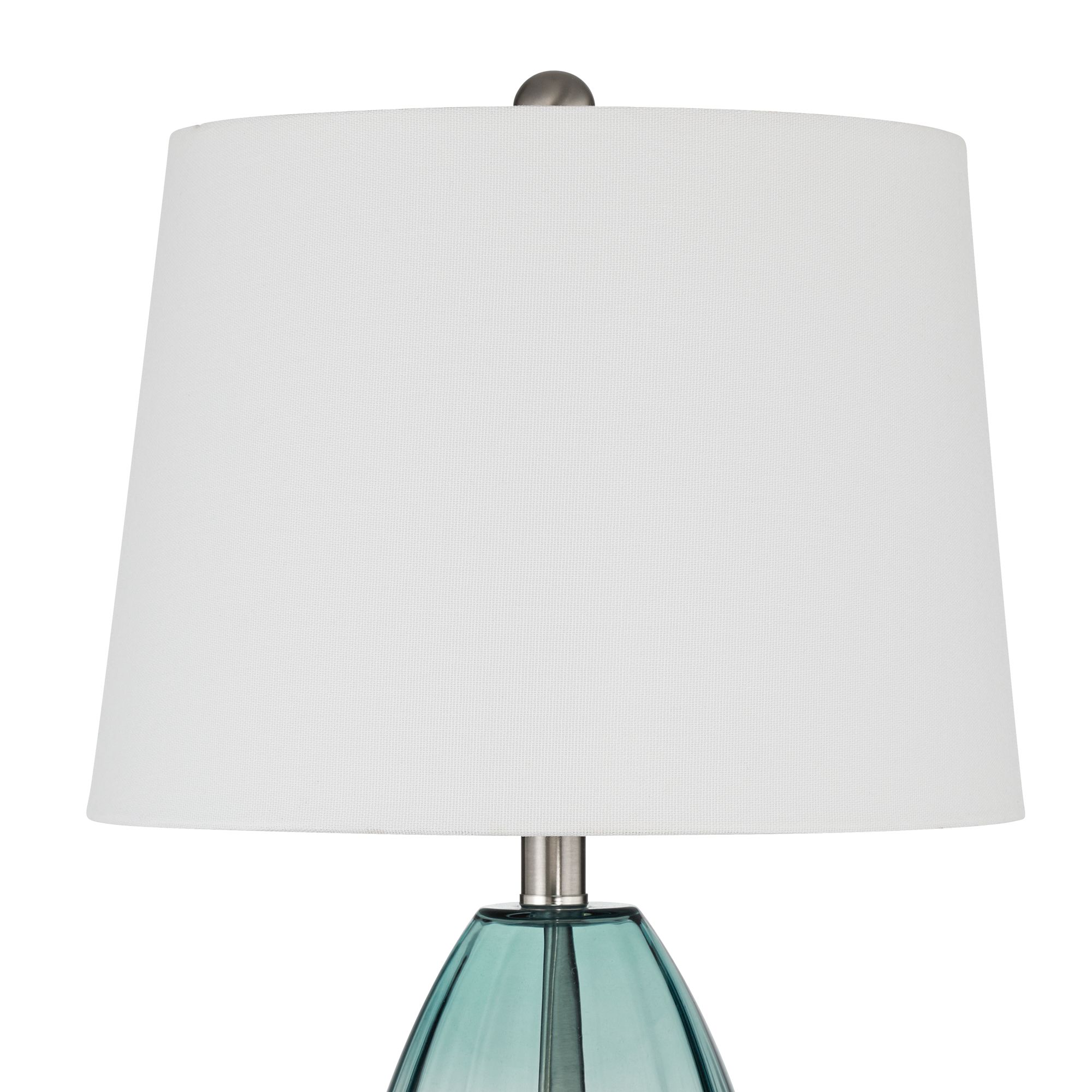 Image 4 Possini Euro Tirana 25 1/4" High Clear Aqua USB Table Lamp Set of 2 more views